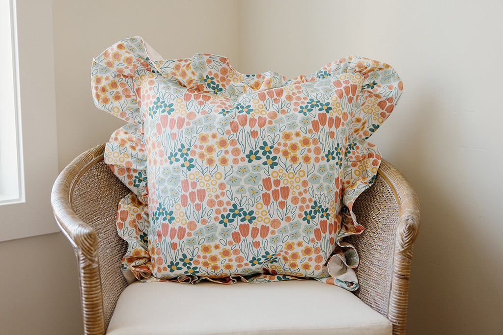 Lucy Luxe Floral Euro Pillow Cover - Image 6