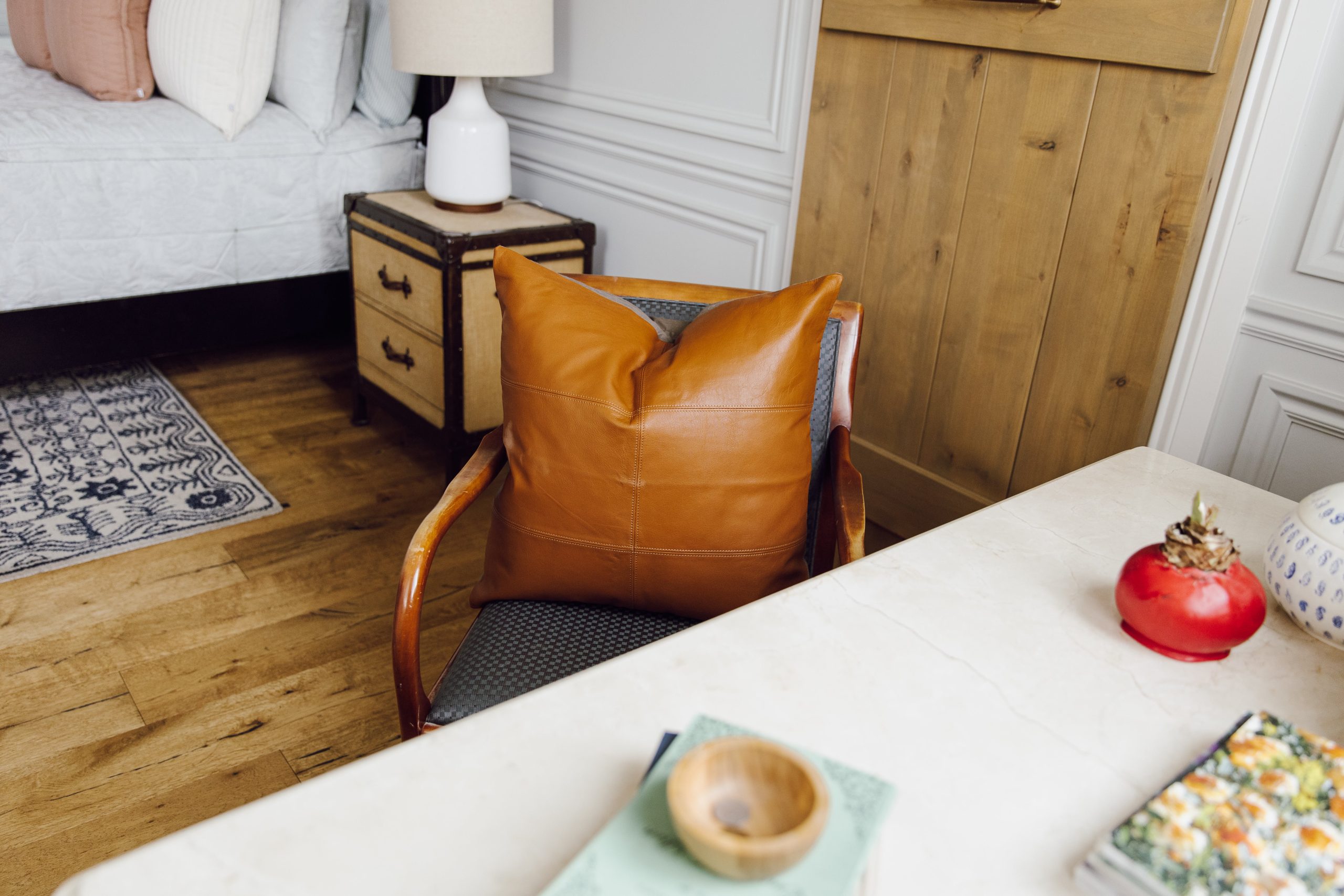 Owen Luxe Leather Euro Pillow Cover - Image 2