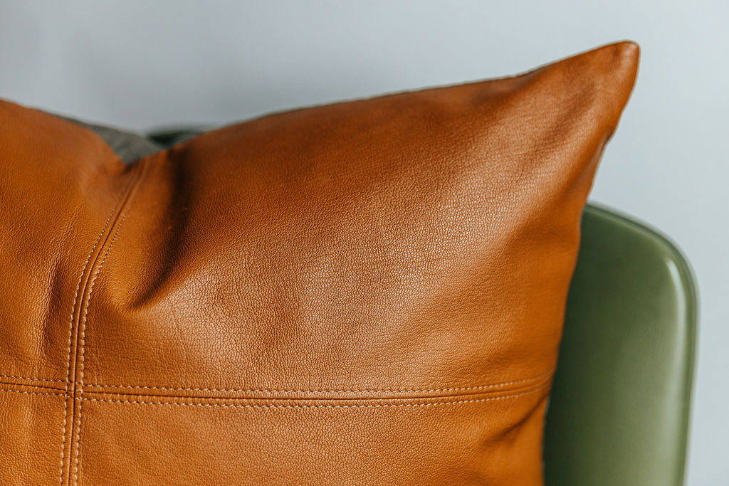Owen Luxe Leather Euro Pillow Cover - Image 3
