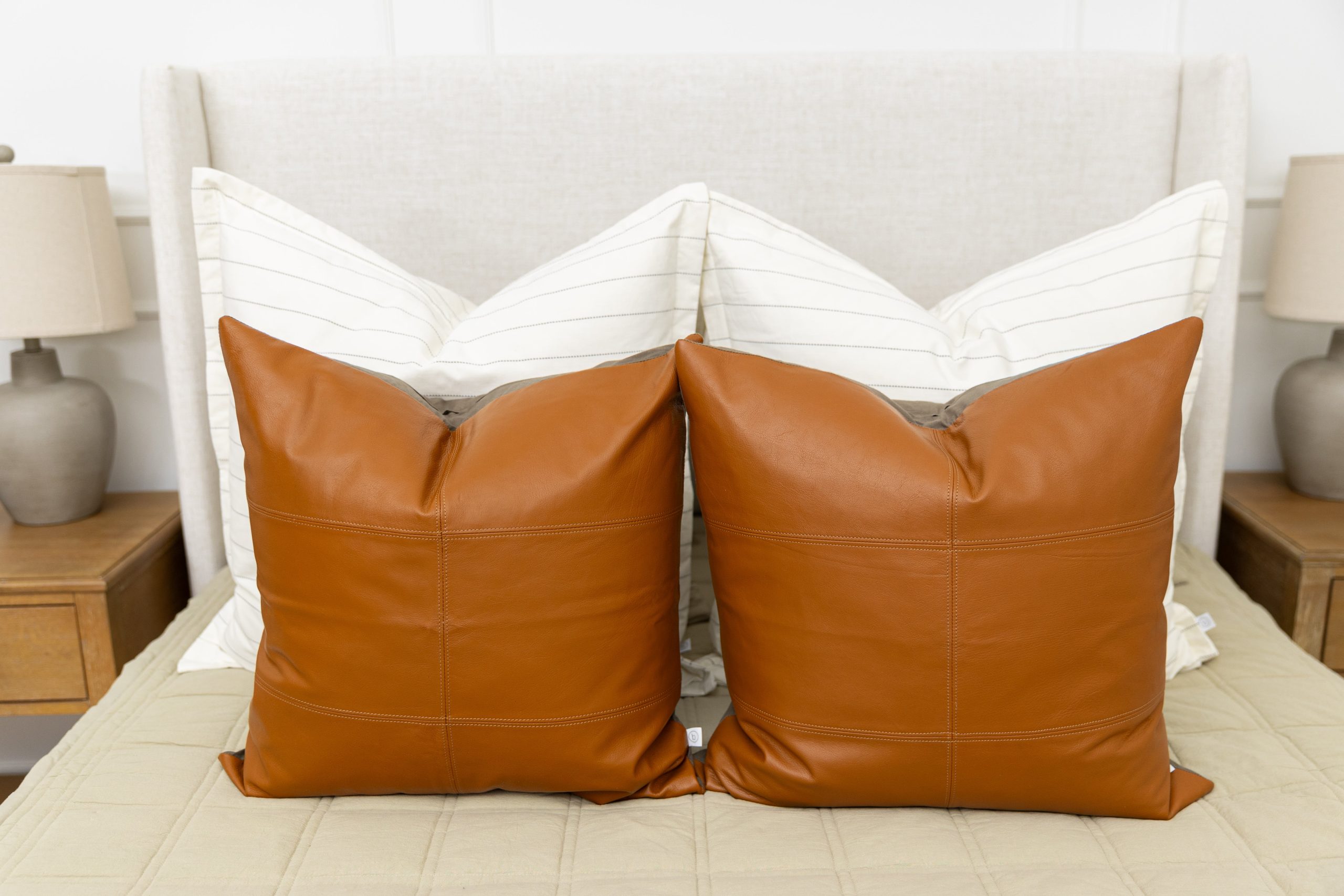 Owen Luxe Leather Euro Pillow Cover - Image 4