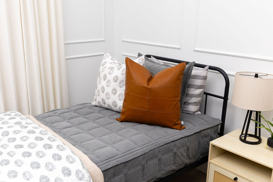 Owen Luxe Leather Euro Pillow Cover - Image 7