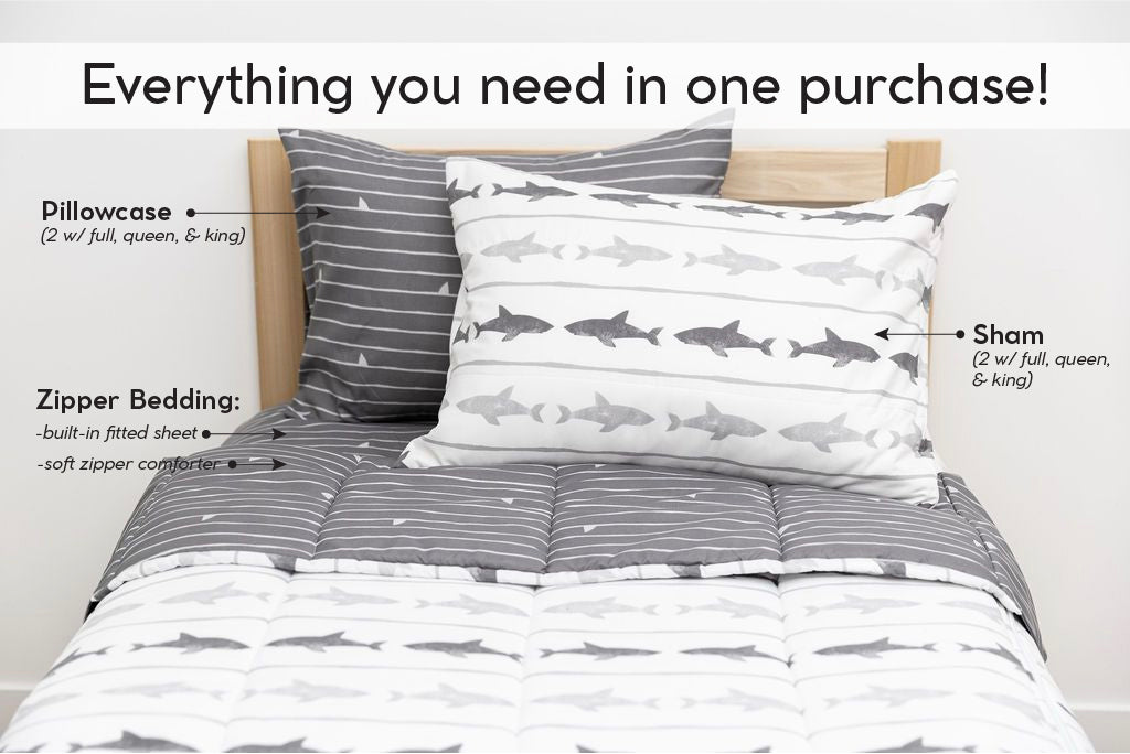 Great White Zipper Bedding - Image 2